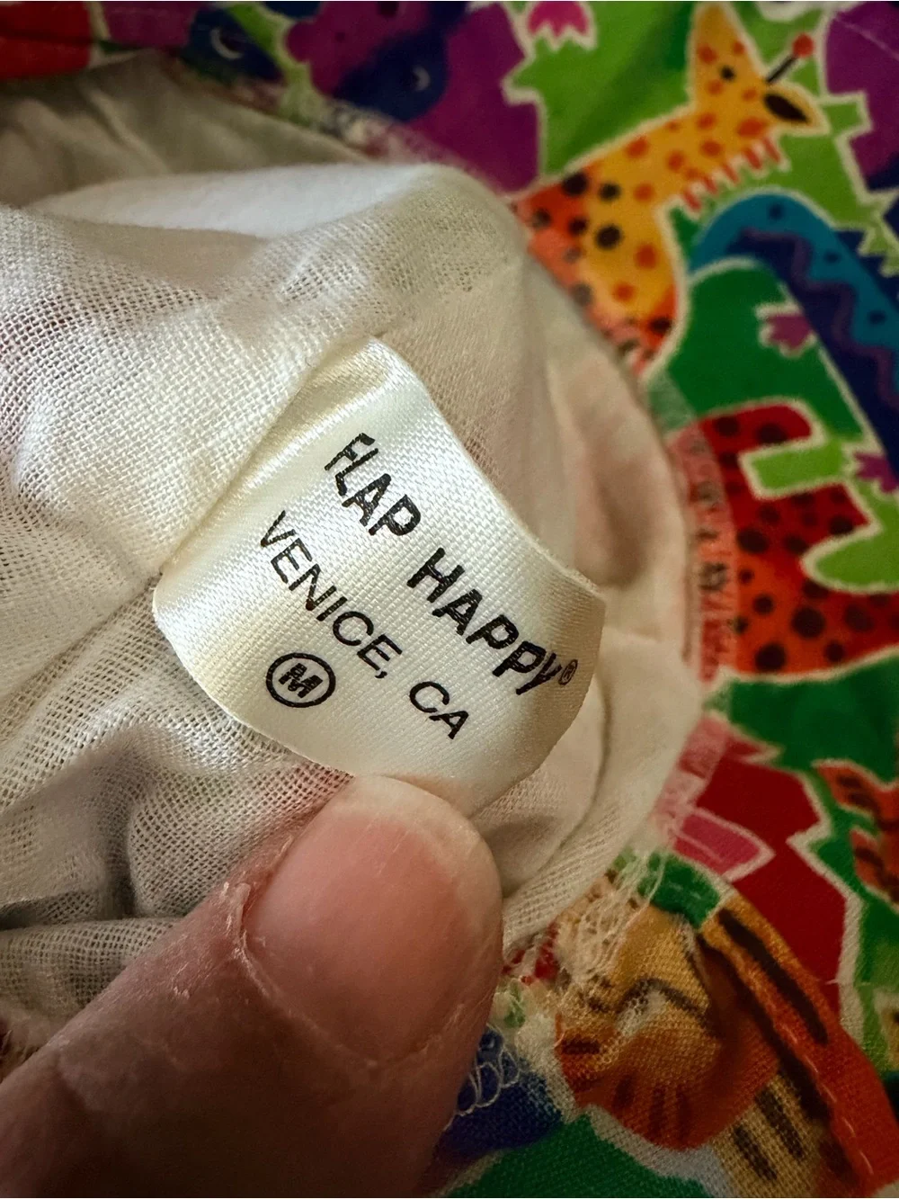Flap Happy Bright Multicolor Kids Animal Print Bucket Hat